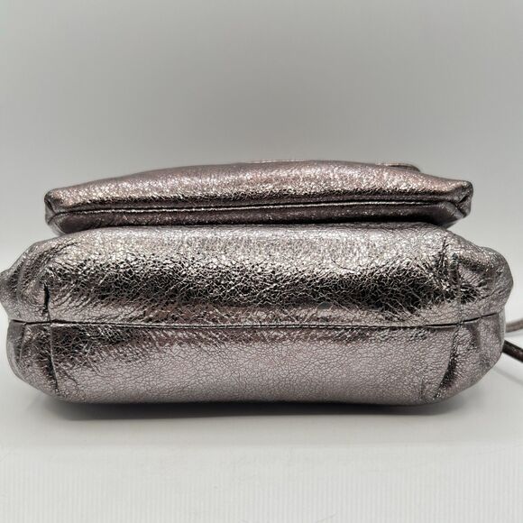 Coach POPPY Crossbody Bag Metallic Gold Silver Leather Vtg 2009 Limited Edition - Picture 6 of 16